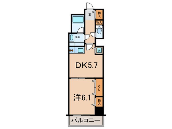 カスタリア新富町の物件間取画像